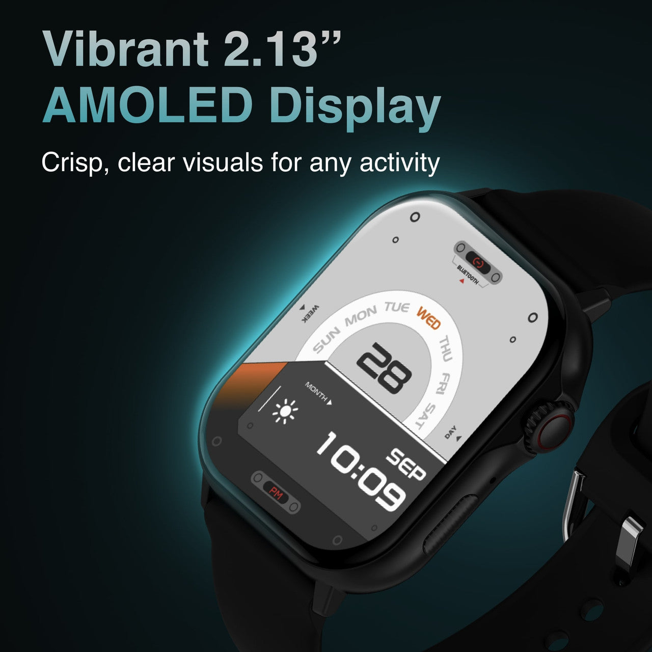 V-Fitness Smart Watch GPS and 2.1 inch Black