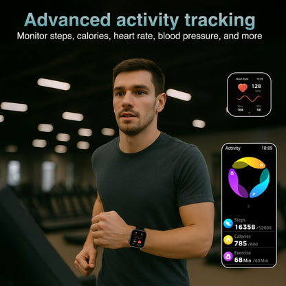 V-Fitness Smart Watch GPS and 2.1 inch Black