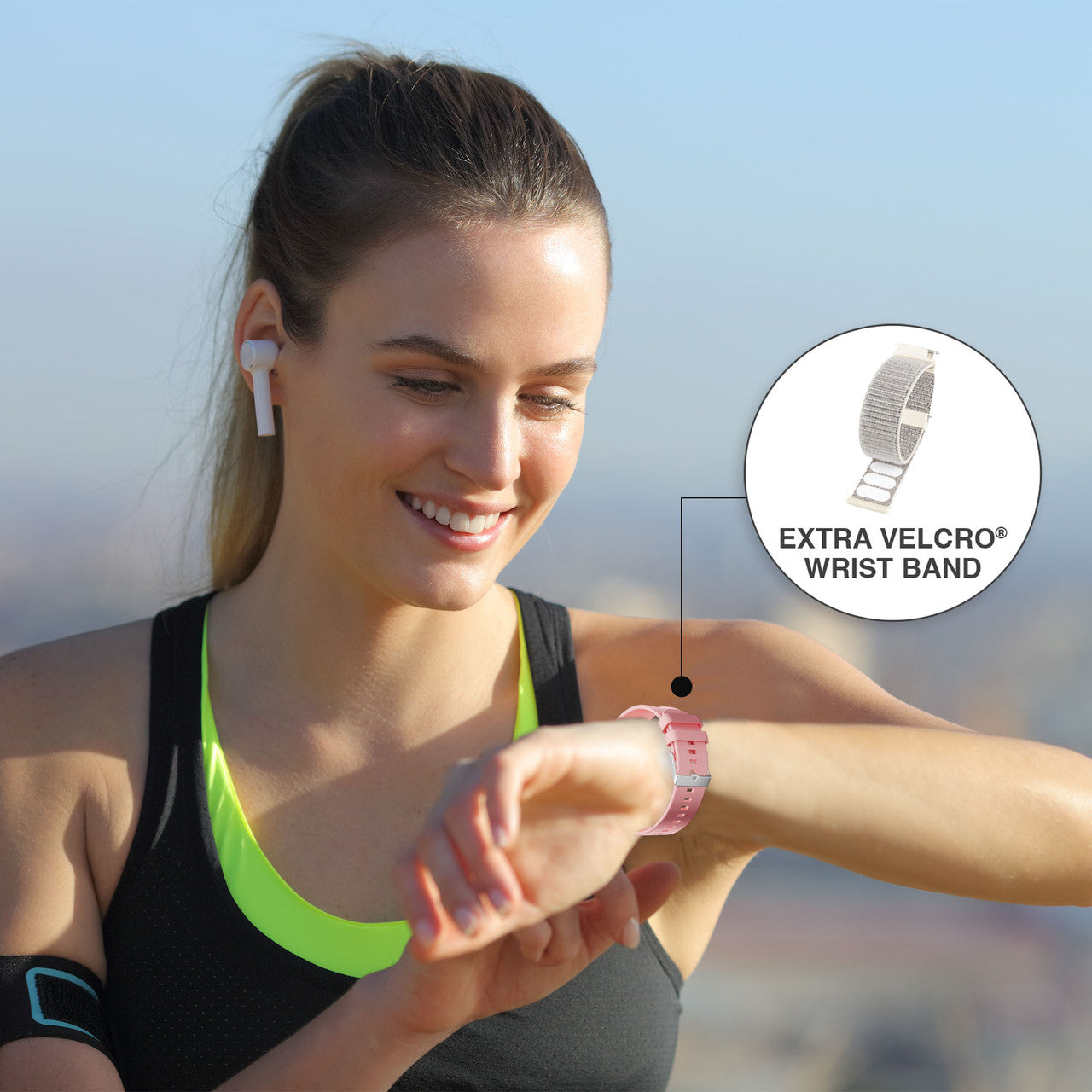 V-Fitness Smart Watch 2 Inch Touch Screen - Pink