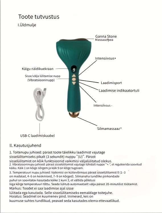 USB Electric Gua Sha Massager (Green)