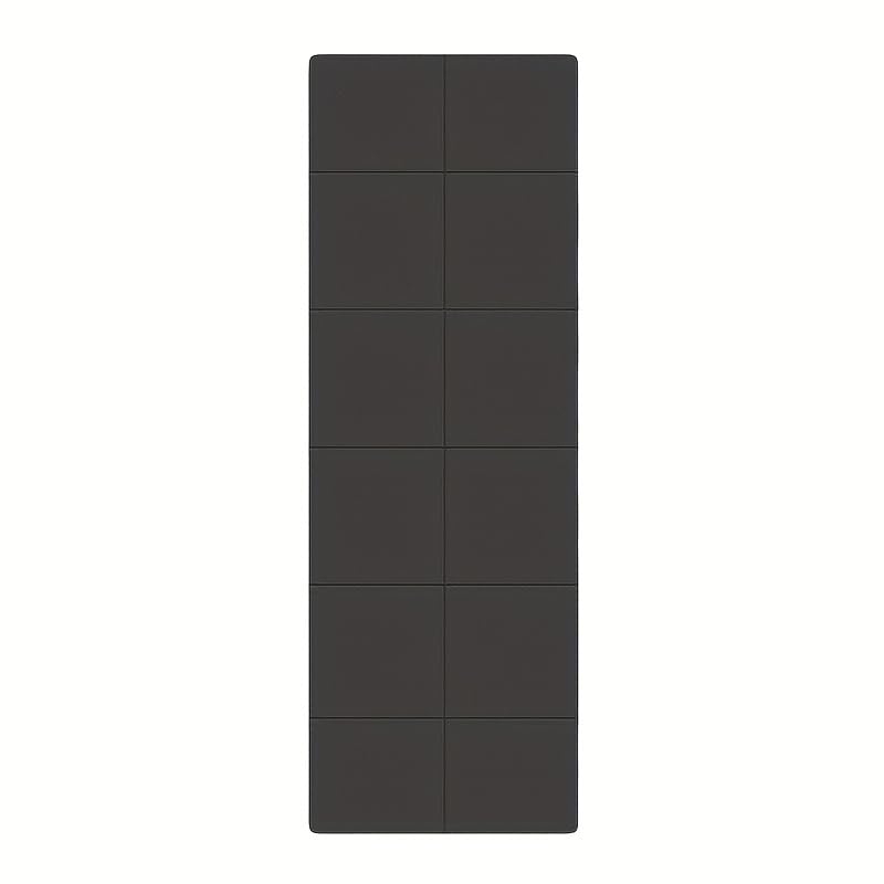 Dual-Sided Non-Slip TPE Exercise Mat for Yoga, Pilates, Kids Nap & Travel (Black)
