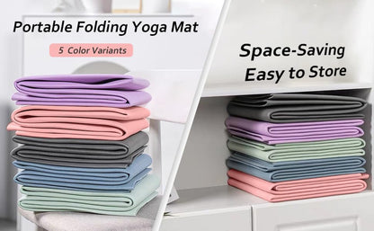 Dual-Sided Non-Slip TPE Exercise Mat for Yoga, Pilates, Kids Nap & Travel (Black)
