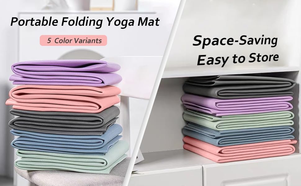 Dual-Sided Non-Slip TPE Exercise Mat for Yoga, Pilates, Kids Nap & Travel (Green)