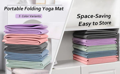 Dual-Sided Non-Slip TPE Exercise Mat for Yoga, Pilates, Kids Nap & Travel (Purple)