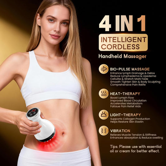 4-in-1 Cordless Body Sculpting Massager (White)