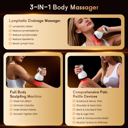 4-in-1 Cordless Body Sculpting Massager (White)