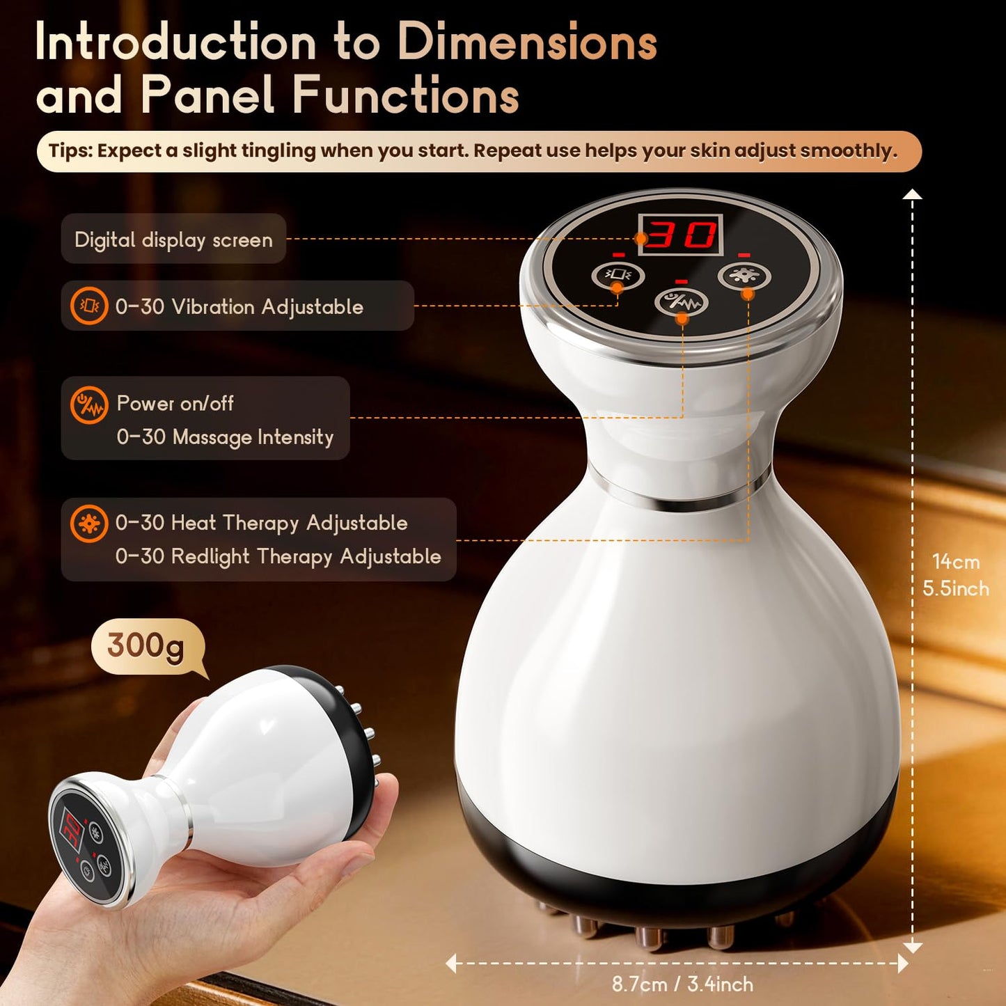 4-in-1 Cordless Body Sculpting Massager (White)
