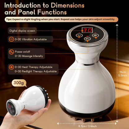 4-in-1 Cordless Body Sculpting Massager (White)