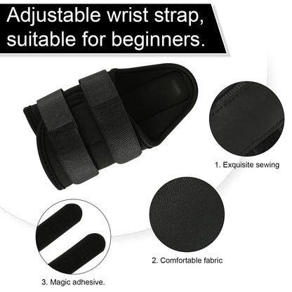 Golf Wrist Alignment Trainer for Home & Range Practice – 2-Pack Adjustable Swing Correction Brace for Beginners and Pros (Black)