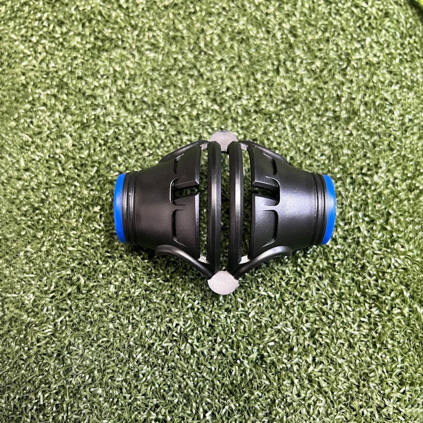 360° Golf Ball Line Marker with 2 Pens – Full Coverage Alignment Tool for Putt, Driver & Irons (Blue)