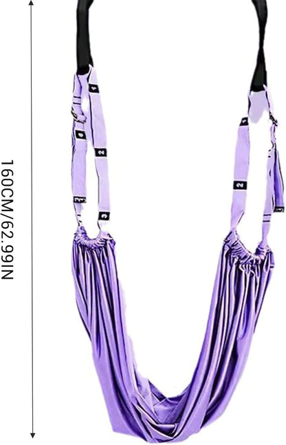 Door-Hanging Yoga Hammock for Backbend & Stretching (Blue)