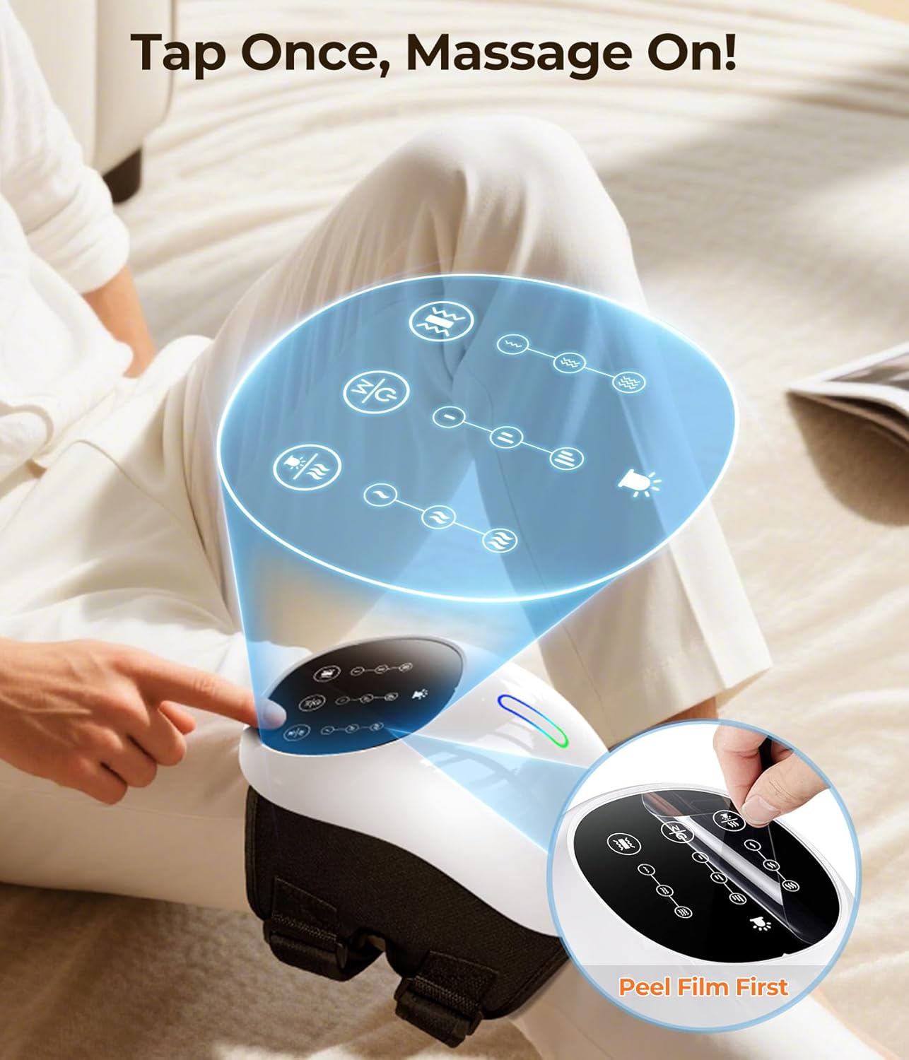 Cordless Knee Massager for Athletes, Seniors & Active Adults