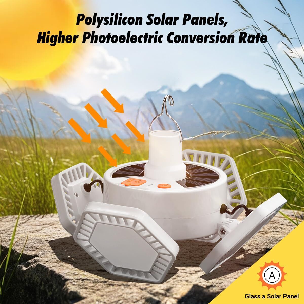 Solar Camping Lantern with Remote Control for Outdoors