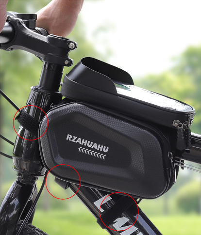 Waterproof Bike Frame Bag with Touchscreen & Headphone Hole