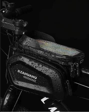 Waterproof Bike Frame Bag with Touchscreen & Headphone Hole