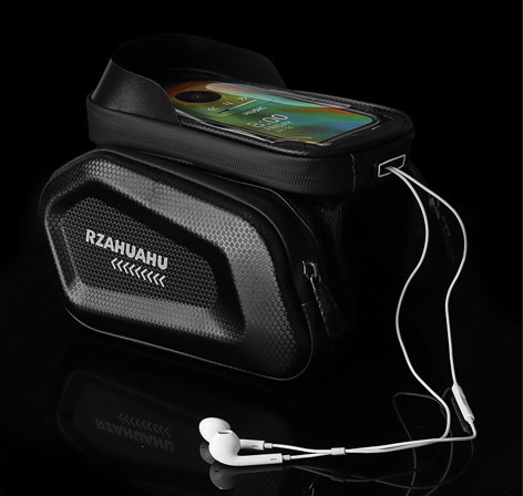 Waterproof Bike Frame Bag with Touchscreen & Headphone Hole