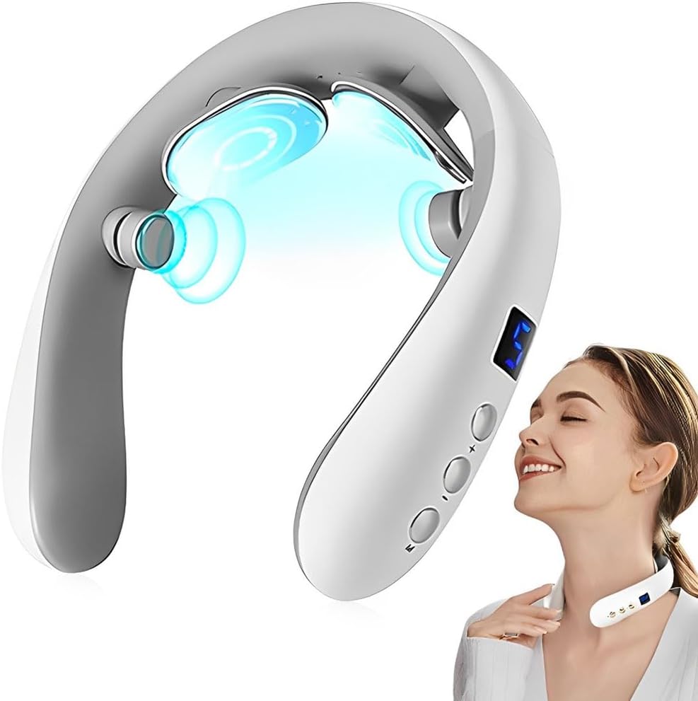 Wireless Neck Massager with Heat & 10 Modes