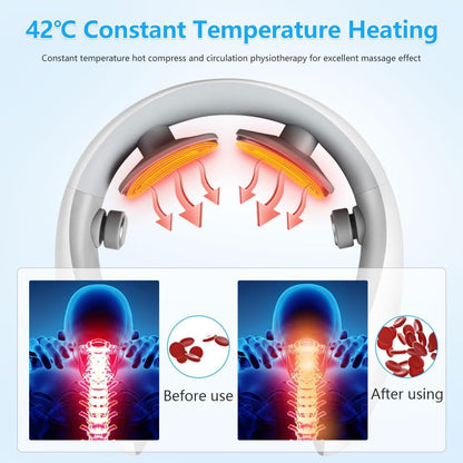 Wireless Neck Massager with Heat & 10 Modes