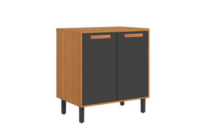 Best Base Kitchen Wooden CabinetCupboard with 2 Doors in Cinnamon Finish - Napoles Graphite Flat Pack DIY | Buy Online a