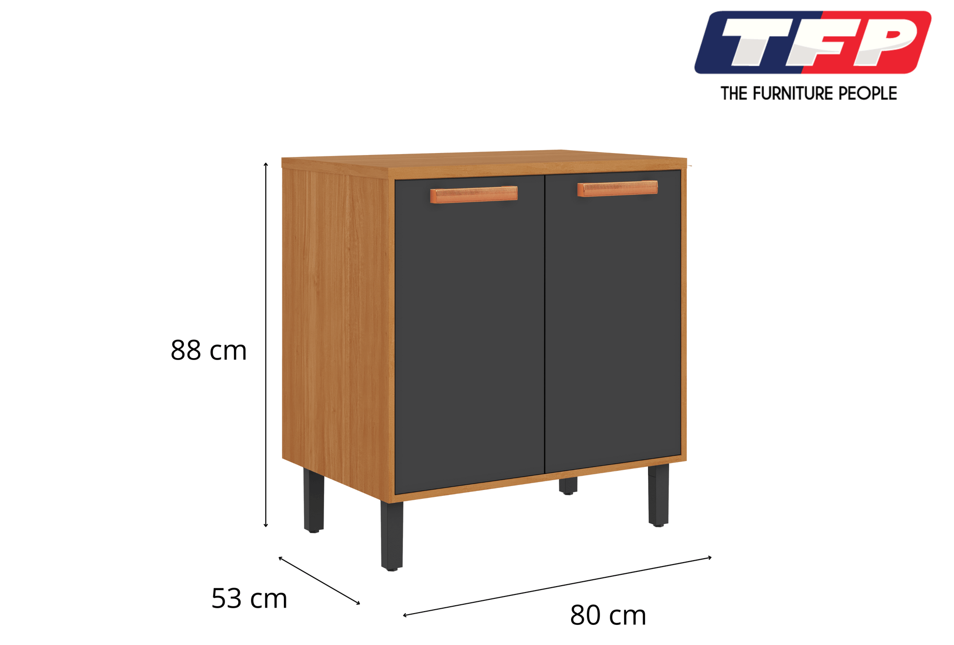 Best Base Kitchen Wooden CabinetCupboard with 2 Doors in Cinnamon Finish - Napoles Graphite Flat Pack DIY | Buy Online a