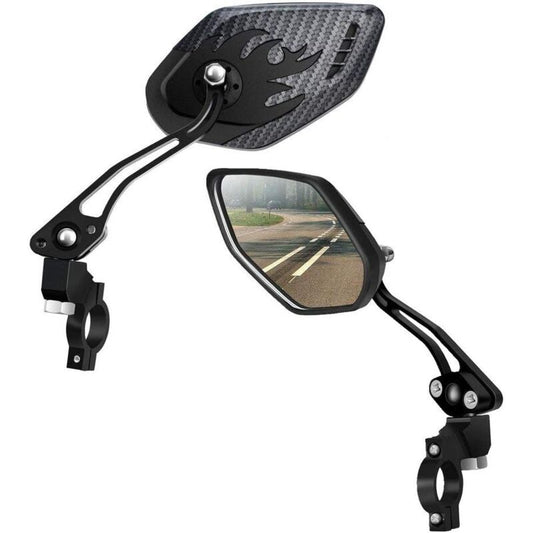 Bicycle Mirrors Two pcs HD Safety Glass Adjustable Rearview Mirrors