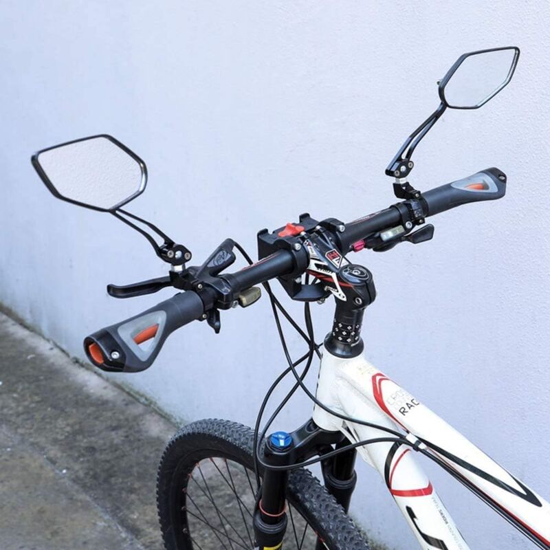 Bicycle Mirrors Two pcs HD Safety Glass Adjustable Rearview Mirrors