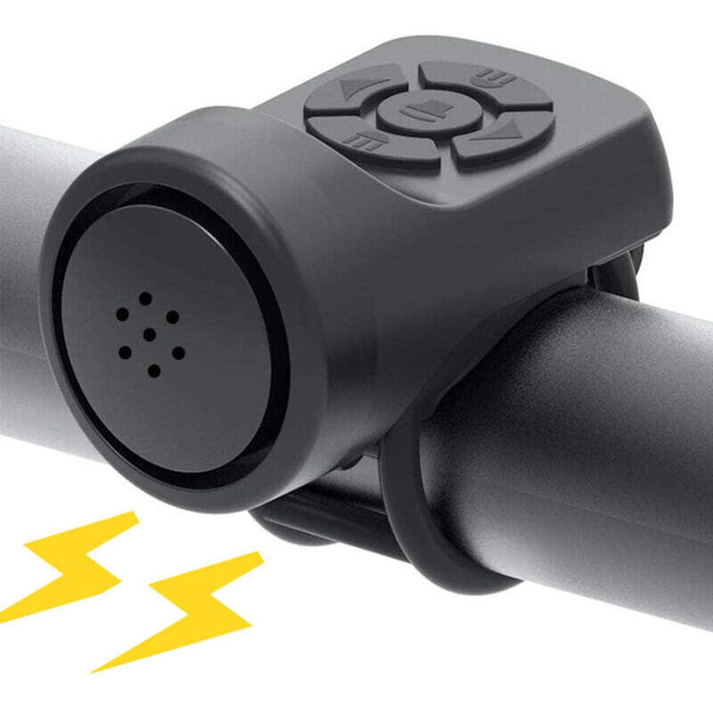 Electric Bicycle Horn 120dB, Portable USB Charging Rubberskin Bell