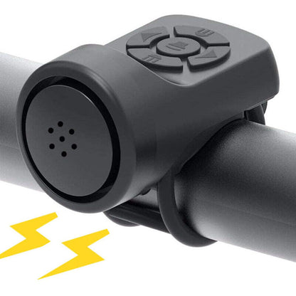 Electric Bicycle Horn 120dB, Portable USB Charging Rubberskin Bell