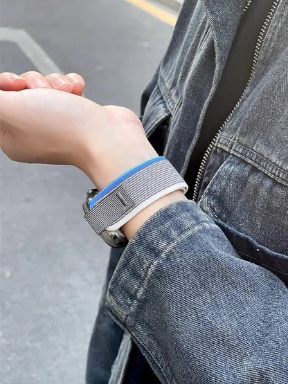 Trail Strap Compatible with Apple Watch Ultra 2 Series 9 8 7 6 5 3 for 49mm 45mm 44mm 42mm 41mm 40mm 38mm in Orange Beige