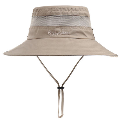 Fishing Hat UPF 50+ Wide Brim Sun Hat for Men and Women, Mens Bucket Hat with UV Protection for Hiking Beach Hats (Khaki