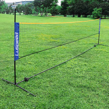 Portable Foldable Standard Professional Badminton Net Indoor Outdoor White 5.1m