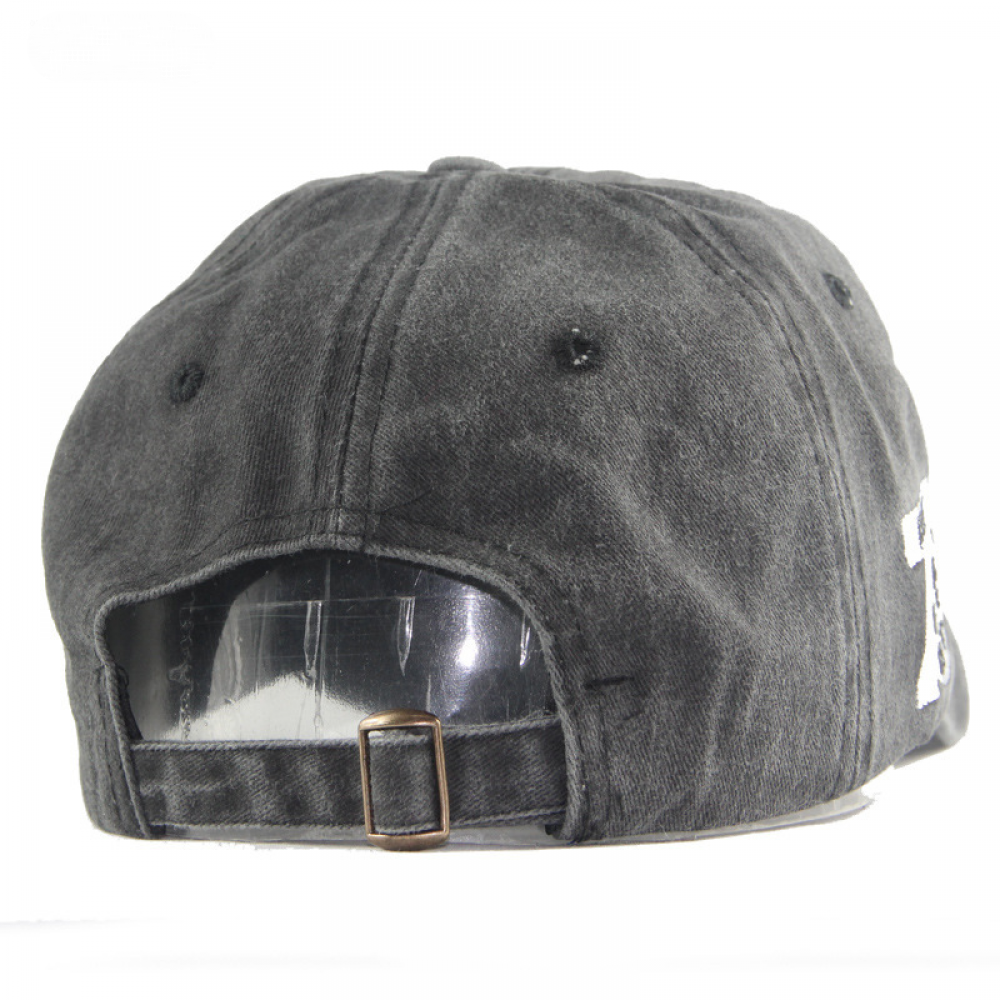 Baseball cap washed full cap fringed sun hat men and women Blue Blue