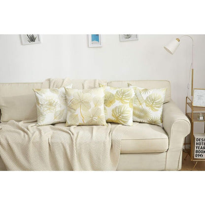 Pillowcase 45X 45Cm, Modern Sofa Cushion Cover Beautiful Car Sofa Cushion Covers Home Decor Protectors (Golden