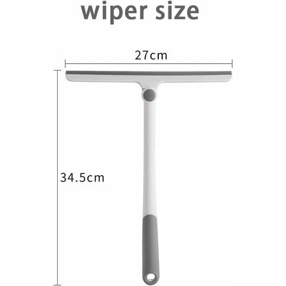 Silicone Shower Squeegee, White Shower Glass Squeegee, Multi-Purpose Silicone Squeegee For Windows, Mirrors, Glass,