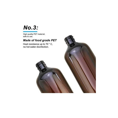 4 Pack 500Ml Pet Plastic Soap Dispenser With Black Lotion Pump Ideal For Kitchen Bathroom