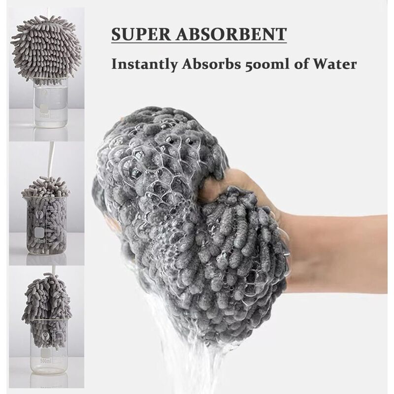 2 Pieces Hand Towels Bath Towels Kitchen Hand Towels Plush Absorbent Towels Hanging Hand Towel Terry Hand Towel Quick