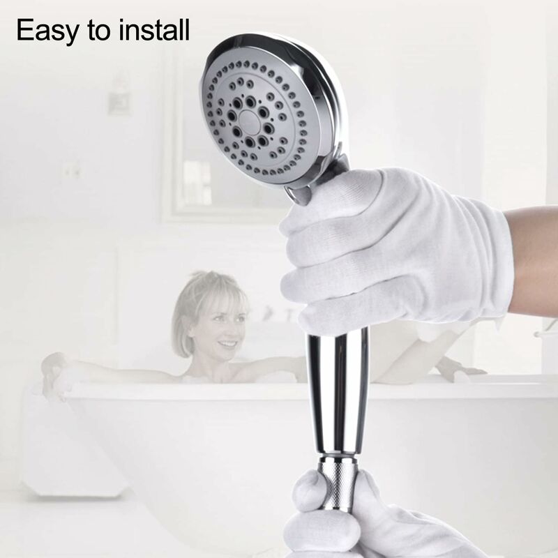 Shower Hose, 2M Stainless Steel Shower Hose, Universal Shower Hose, Universal Threaded Connector (G1/2 Inch) (2M)