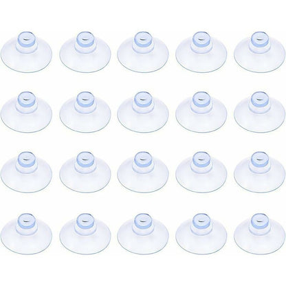 20 pcs Small Clear Plastic Suction Cups No Hook 20Mm