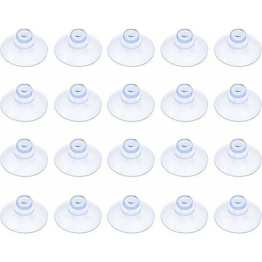 20 pcs Small Clear Plastic Suction Cups No Hook 20Mm