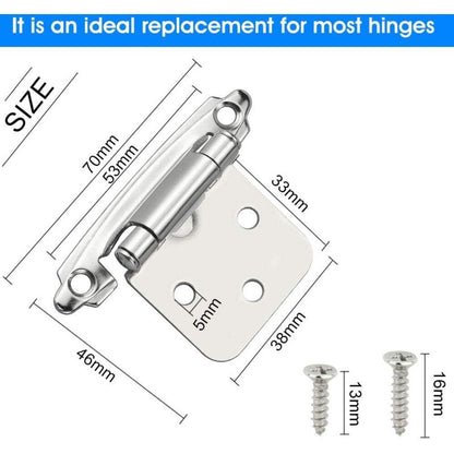 6 pcs Door Hinge Self Closing Hinge Cold ROlled Steel Material Spring Hinge With DAmper For Door Closet Shoe Cabinet