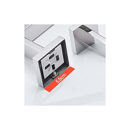 Bathroom Wall Mounted Towel Rack, Double Towel Bar, Chrome Mirror Polished, 60Cm
