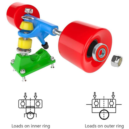 30 pcs 608Rs Bearings Frictionless Carbon Steel Skateboard Longboard Miniature Scooter ROller Skate Bearing Abec-9