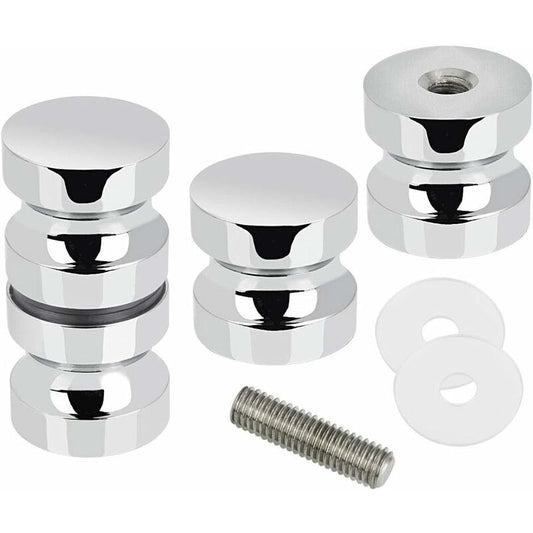 2 Pairs Stainless Steel Sliding Shower Door Knobs Glass Shower Door Handles For Bathroom Kitchen Home Office Hotel