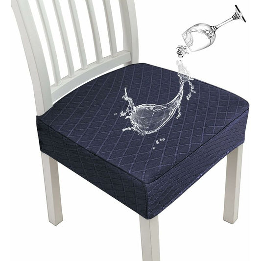 Diamond Lattice Waterproof Seat Covers For Dining ROom Chairs, Stretch Kitchen Chair Covers For Dining ROom, Seat