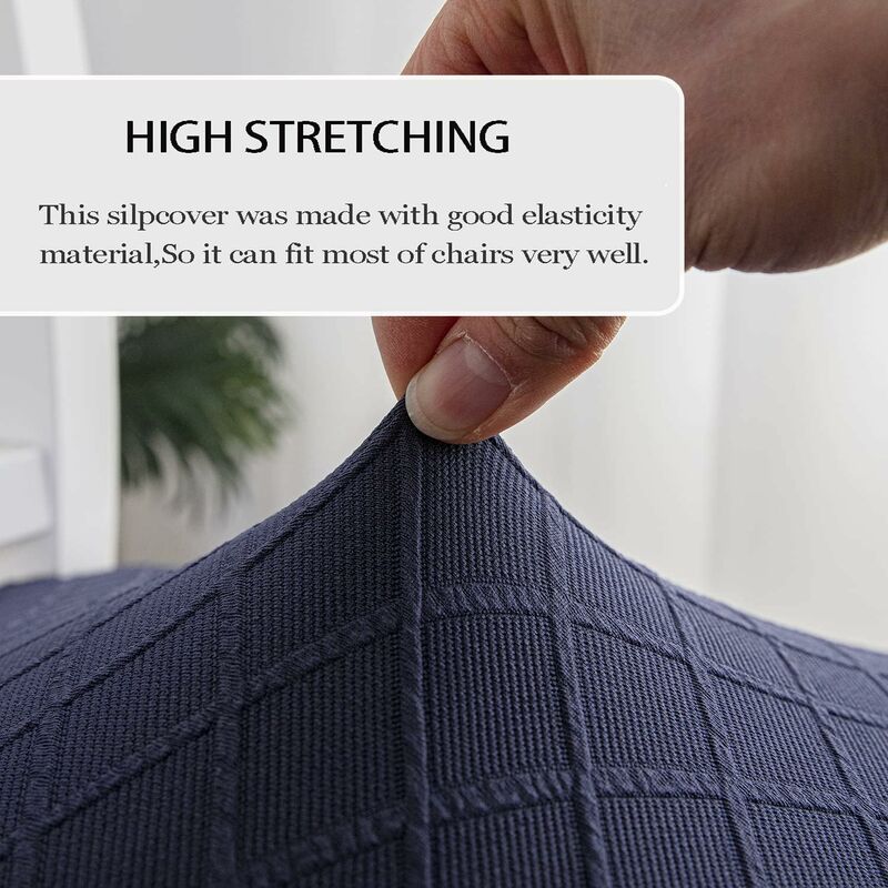 Diamond Lattice Waterproof Seat Covers For Dining ROom Chairs, Stretch Kitchen Chair Covers For Dining ROom, Seat