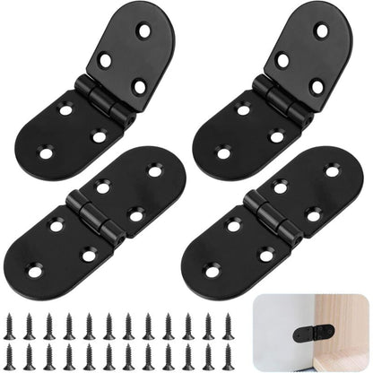 4 pcs Stainless Steel Folding Table Hinges - 180 Degree ROund Screw-In Hinges - Folding Table Hinges - Table Hinges -
