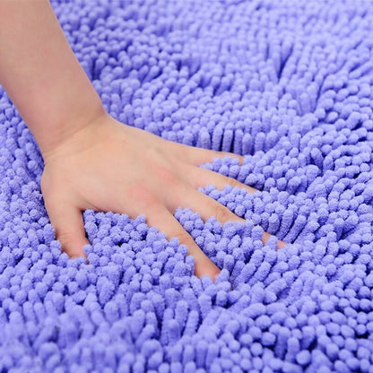 Soft Shag Bath Mat Kitchen Rug Door Mats Doormats Non-Slip Strip Absorbent Doormat Bath Shower Mat Shaggy Rug - 60 X 90