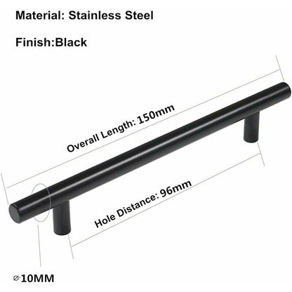 20 pcs Black Furniture Handle Black Kitchen Cabinet Handle T Handles Black Drawer Cupboard Handles
