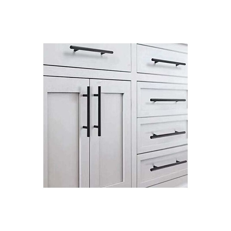 20 pcs Black Furniture Handle Black Kitchen Cabinet Handle T Handles Black Drawer Cupboard Handles