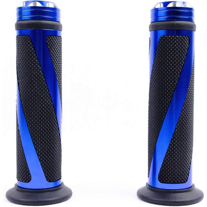 2 pcs Motorcycle Handlebar Grips 22Mm 7/8" Rubber Anti-Slip Universal For Motorcycle Scooter Quad Cruiser Off ROad